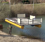 Nieuw drijvend ponton bij duikplaats Mill