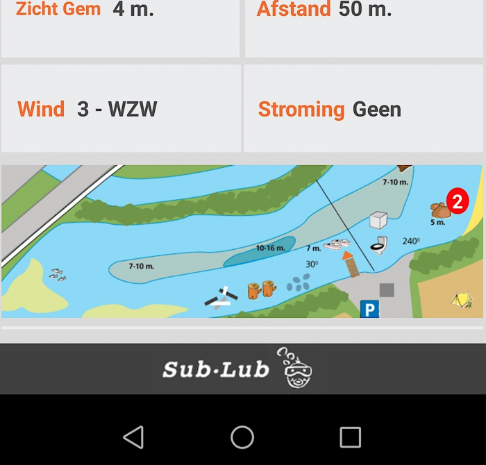 Gratis duikkaarten in Duikersgids app