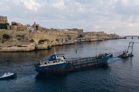 MV Hephaestus afgezonken voor de kust van Xatt l-Ahmar op Gozo