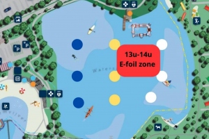 Tijdelijk verboden duikzone Zilvermeer Mol op 18 mei. Er wordt met foilboards gevaren!