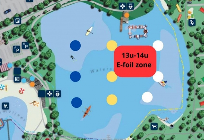 Tijdelijk verboden duikzone Zilvermeer Mol op 18 mei. Er wordt met foilboards gevaren!